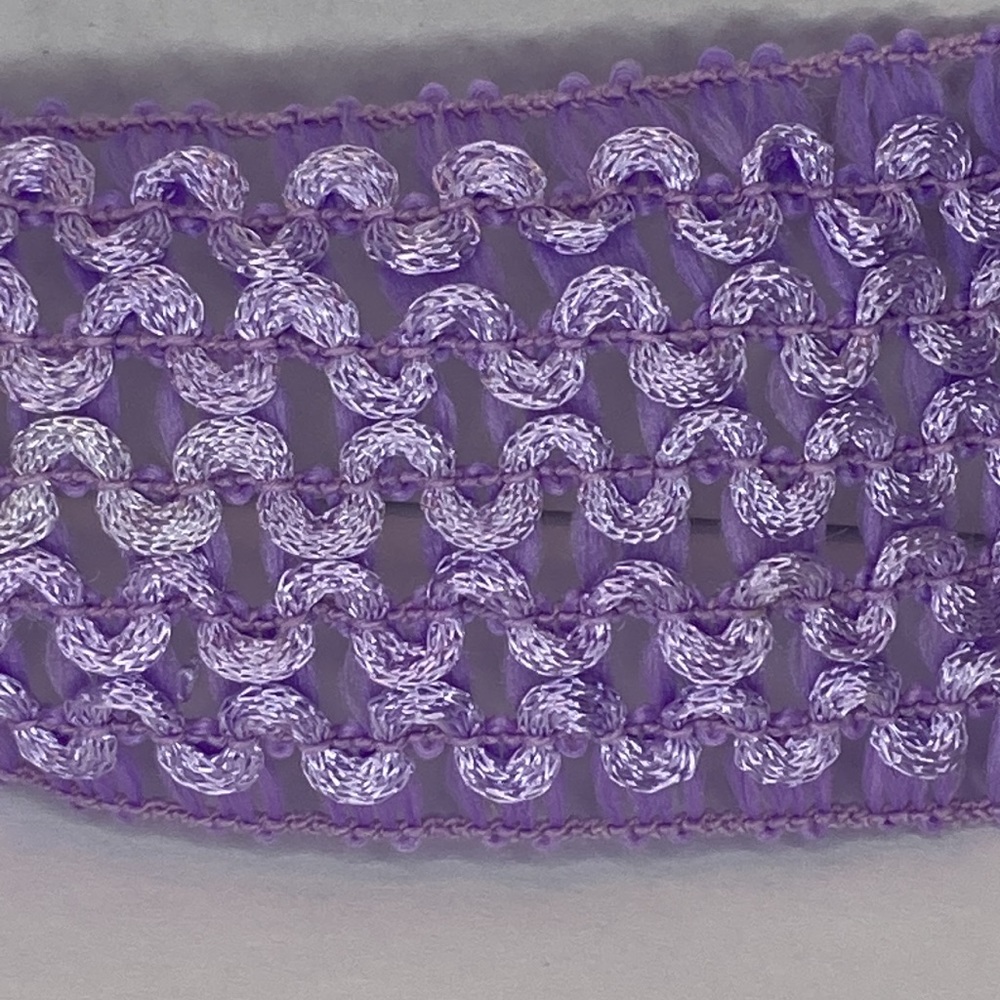 Light Purple Elastic Crochet Trim 1 3/4" 5 Yards Sewing Ribbon Crafts